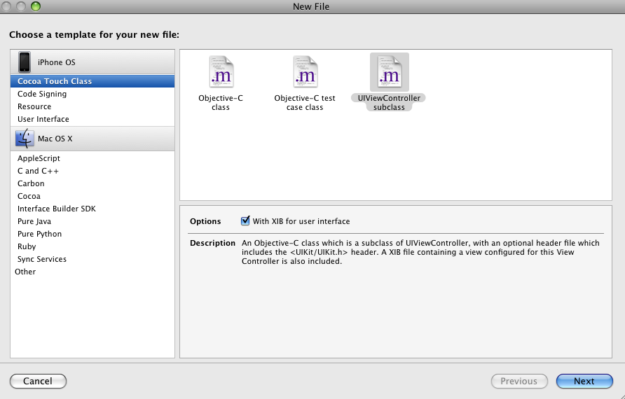 Add New File: New View Controller