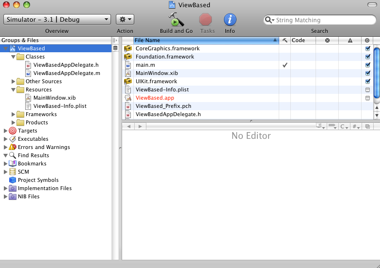ViewBased Application Window