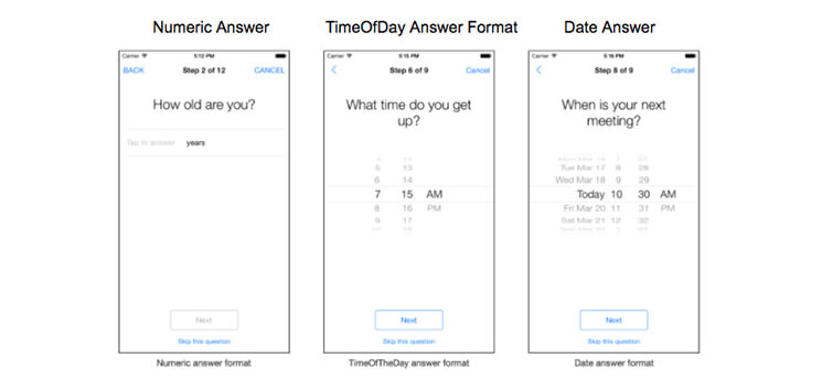 survey answer formats numeric answer-time of day answer-date answer format mobisoftinfotech