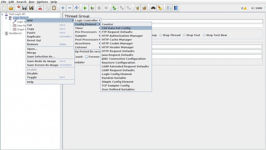 Add CSV File Config Element