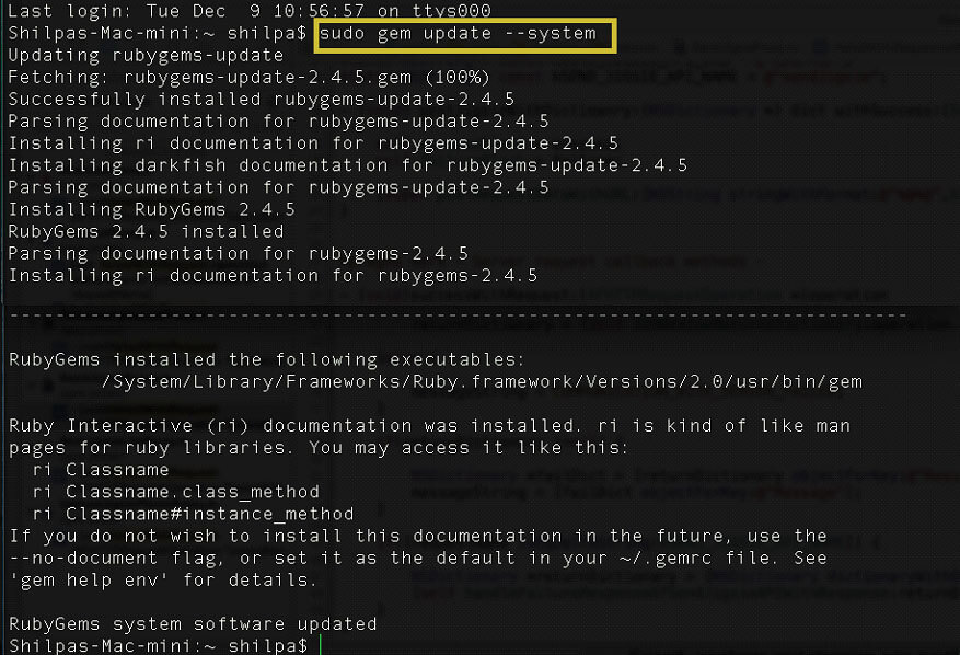 sudo-gem-update