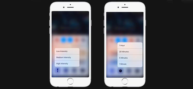 3D Touch in Control Center iOS 10