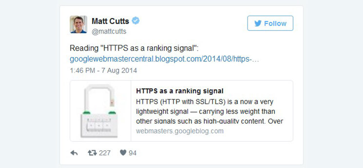 Matt Cutts HTTPS Ranking Signal