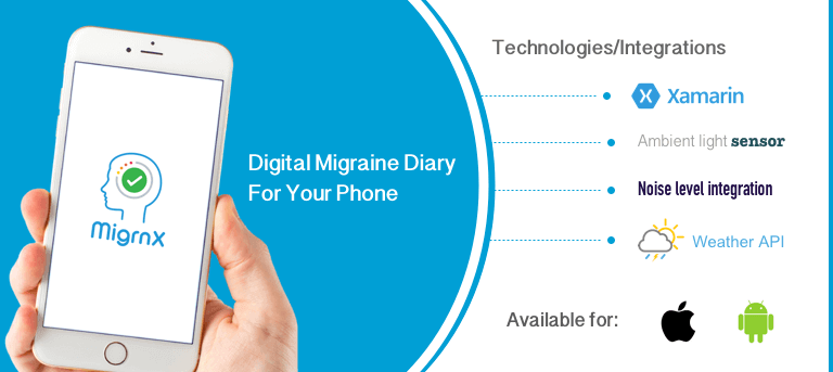 MigrnX migraine tracking and diary app technology