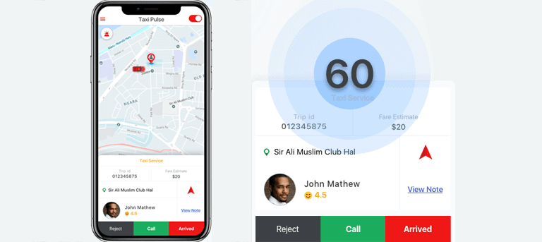 driver app taxi pulse