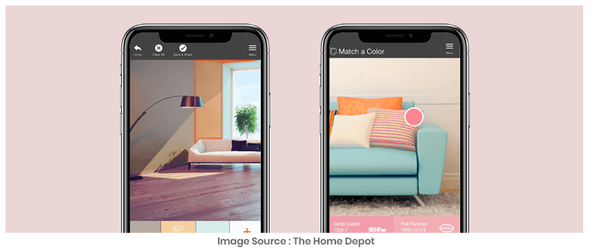 home depot augmented realty retail app example