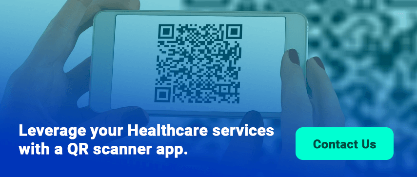 Healthcare services with a QR scanner app