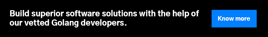 Build superior software solutions with the help of our vetted Golang developers.