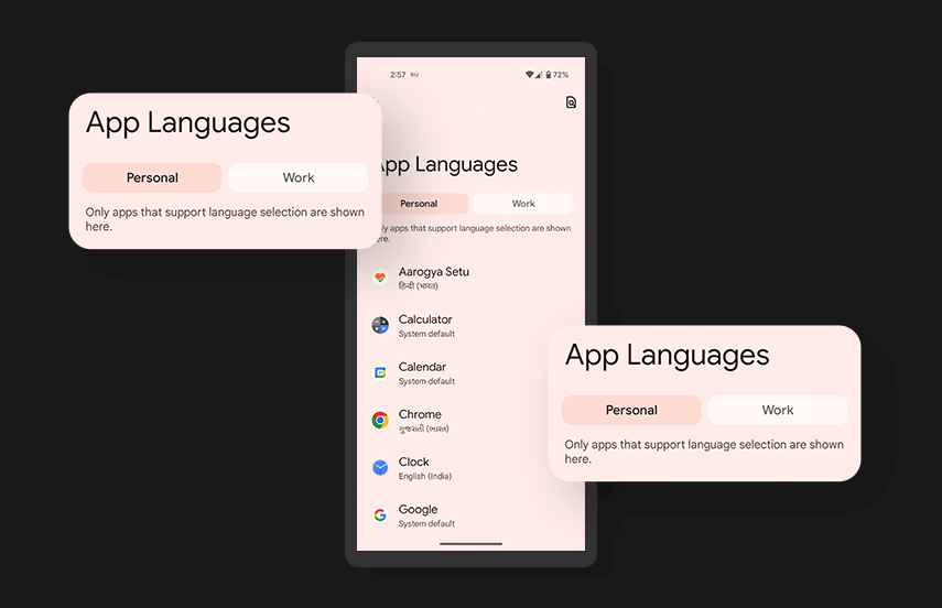 Language preference in android 13 