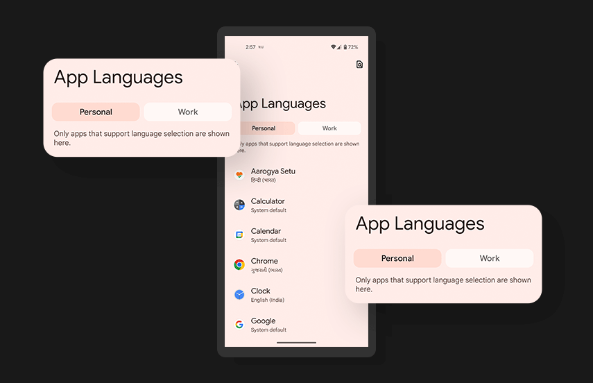 Per-app language preferences