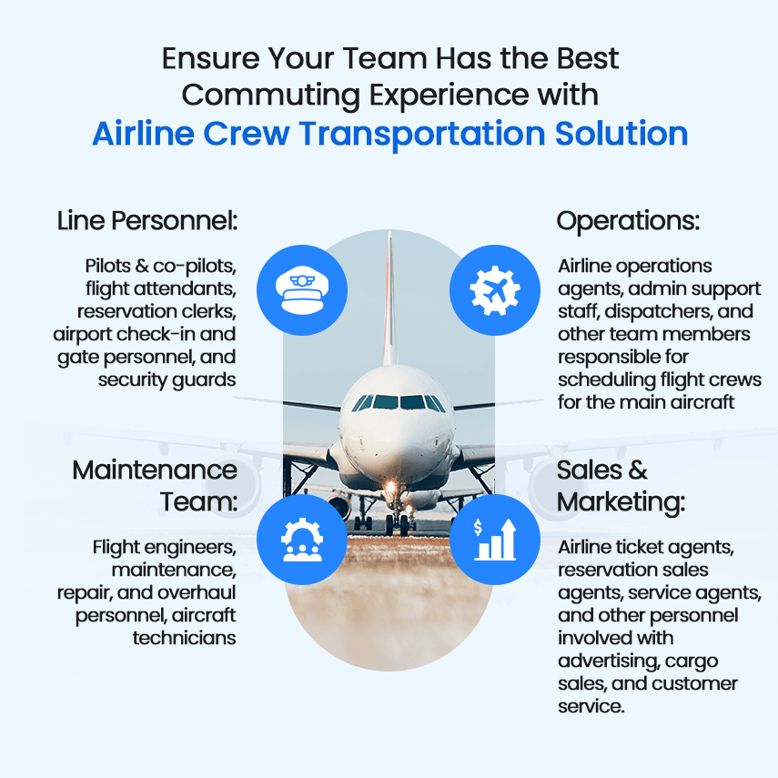 Maximize operational efficiencies and deliver seamless commute experiences with our airport crew transportation solution. 
