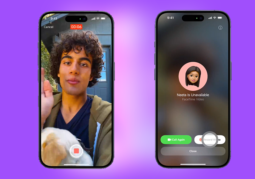 leave video message in FaceTime app