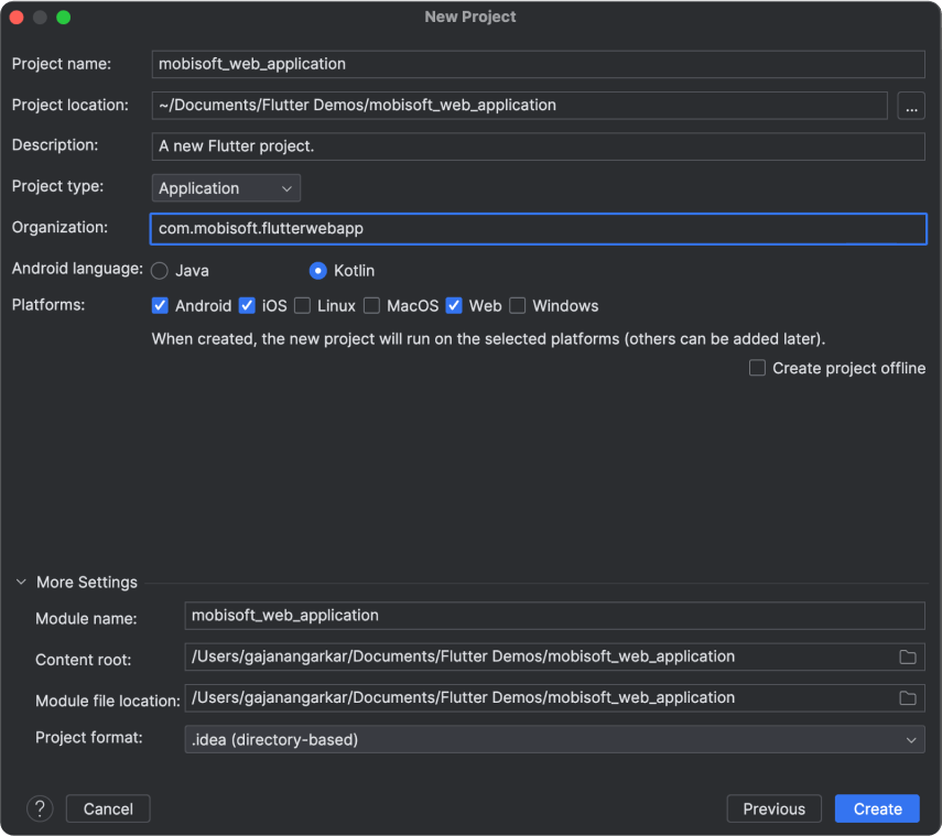 Flutter Project Configuration