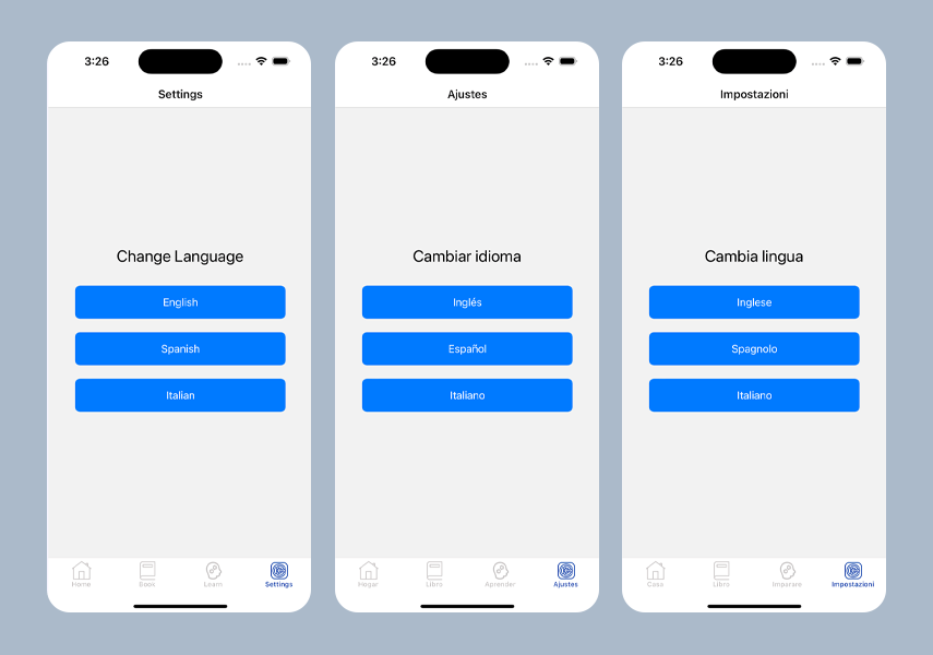 React Native language switching functionality with i18n