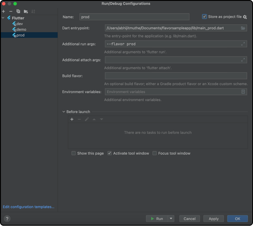 Flutter Production Configuration for App Deployment