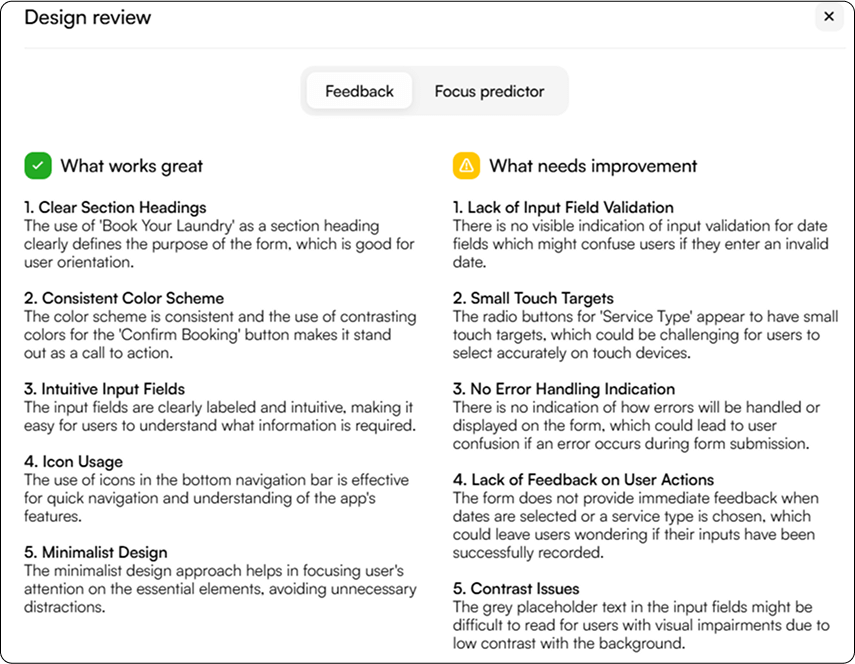 AI-assisted design review in project management.