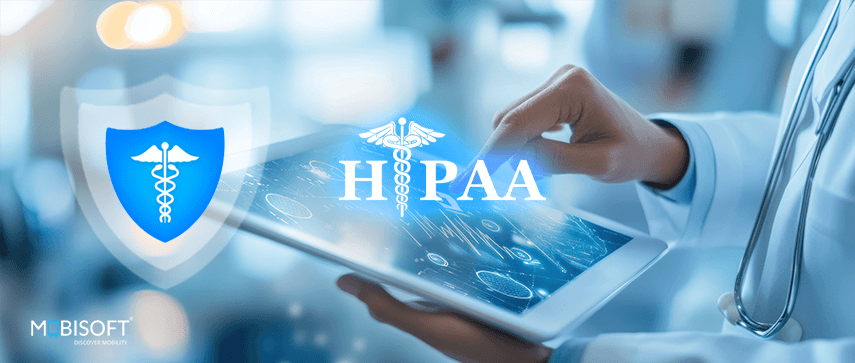 Infographic explaining HIPAA compliance in healthcare cybersecurity