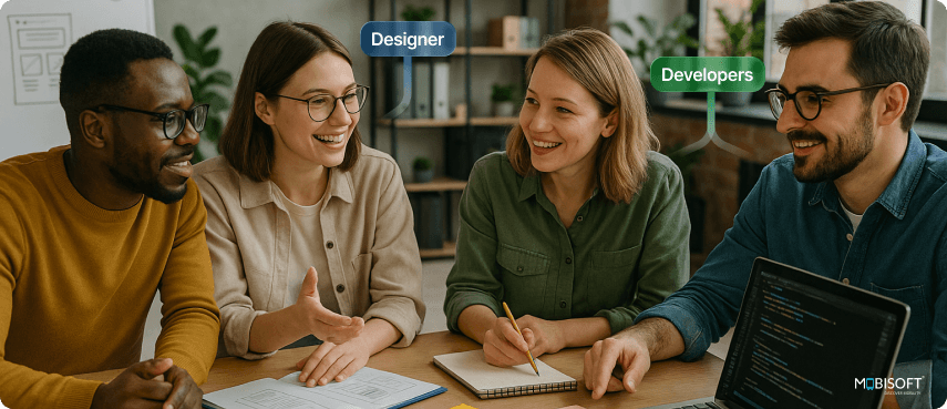 Cross-Functional Teamwork Between UX Designers and Developers UX designers and developers in cross-functional collaboration