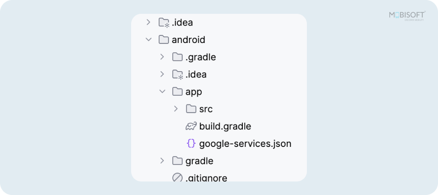 Firebase Project Directory Structure Firebase directories for configuration files