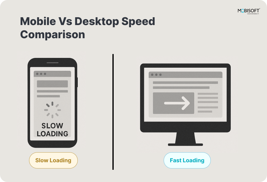 Mobile vs Desktop Page Speed: What You Need to Know Comparison of mobile vs desktop page speed for e-commerce websites