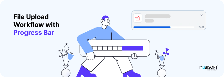 Visualizing File Upload Progress in React File upload process showing real-time progress bar in React