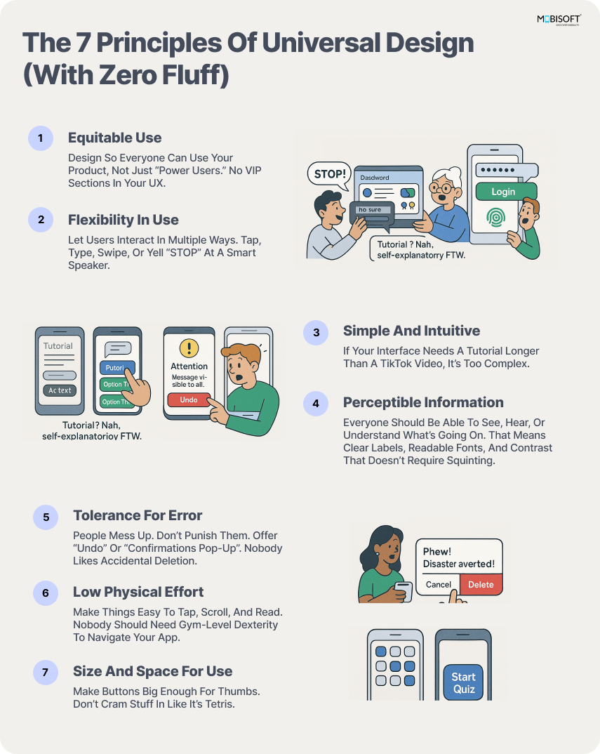 The seven universal design principles for accessible UX