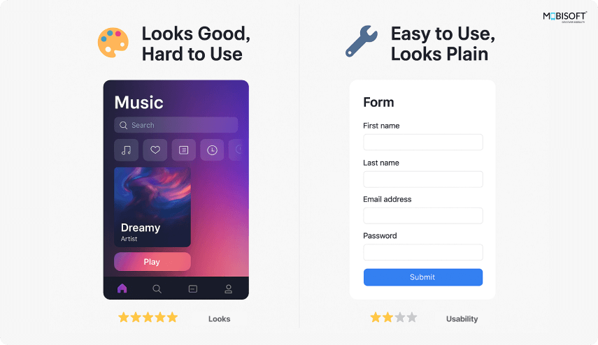 Good Aesthetics vs Good Usability in UX Design Comparison of good aesthetics vs good usability in UX design