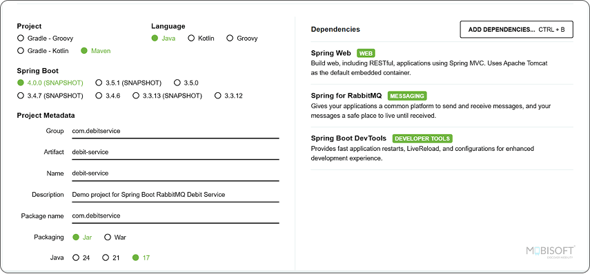 Import Maven Project into IDE Import Spring Boot Maven project for saga pattern example.