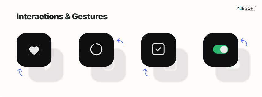 Touch gestures improve mobile app usability and UX