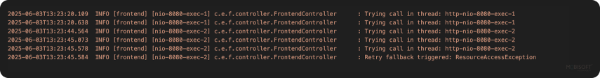 Retry Pattern Call in Thread retry pattern in microservices with resilience4j
