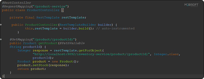 Tracing in Spring Boot Product Service Java Spring Boot product service for tracing