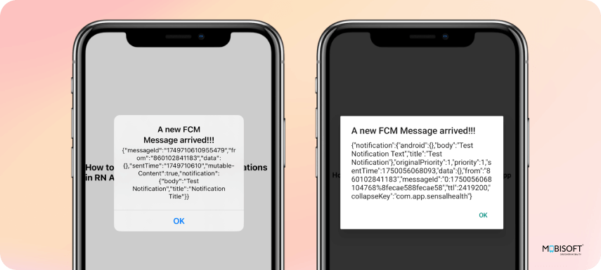 Testing Firebase Push Notifications in React Native via Console Sending test push notification from the FCM console