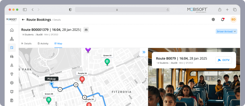 Bus Fleet Management Dashboard School bus fleet management dashboard for real-time tracking
