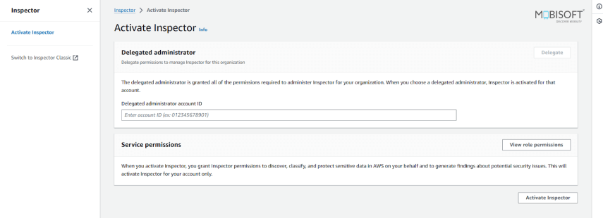 Steps to enable Amazon Inspector for AWS DevSecOps
