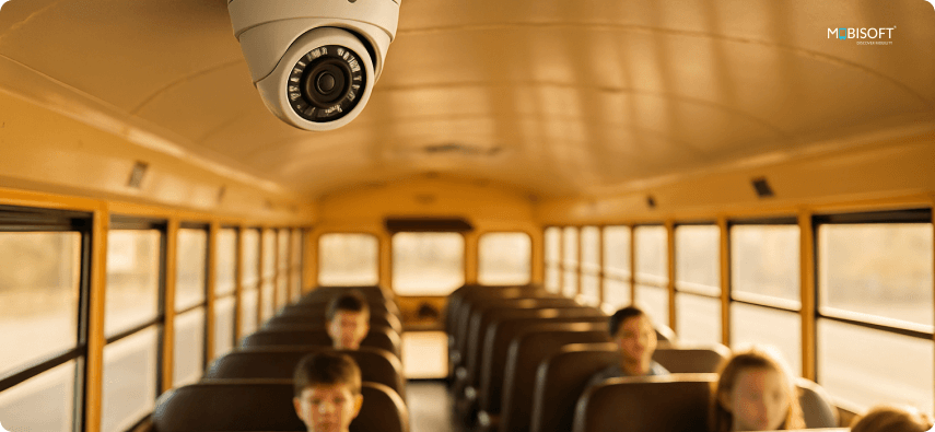  Inside school bus cameras monitoring student safety and behavior