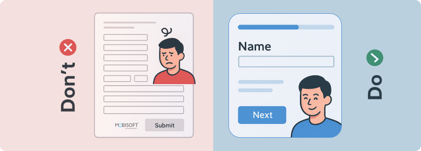 Mobile UX Best Practices – Do’s and Don’ts Do vs don’t examples of mobile UX best practices
