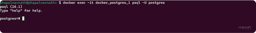Access PostgreSQL Docker Container Access PostgreSQL running inside a Docker container