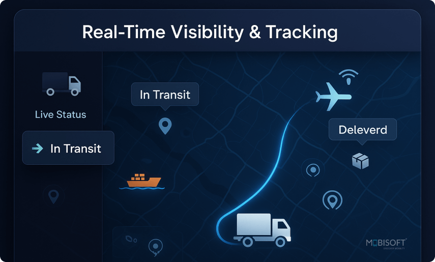 Real-Time Visibility and Tracking Real-time visibility and tracking in freight management systems