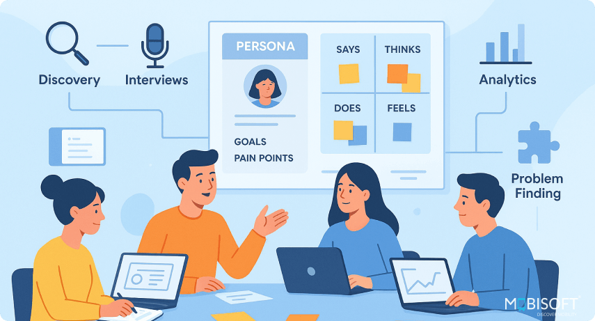 UX research phase for designing user-centered products