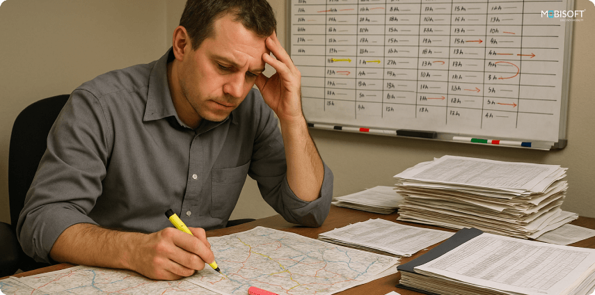 Automated route planning and bus routing software reducing manual route planning errors