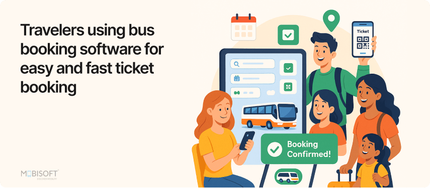 Visual showing enhanced customer experience delivered by an online bus booking system Enhanced Customer Experience with Online Bus Booking System