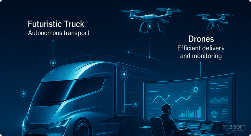 Future of trucking and logistics technology powered by AI IoT and 5G connectivity