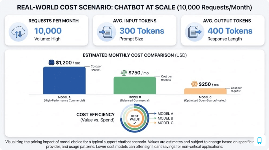 LLM API usage cost example for real-world applications