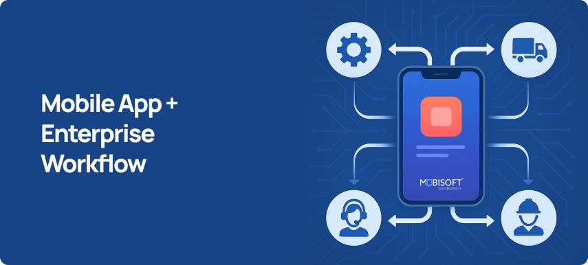 Mobile App Integration With Enterprise Workflow Mobile app development services enhancing enterprise workflow through digital transformation