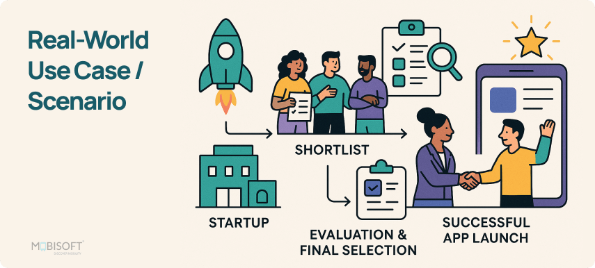 Scenario example for selecting mobile app development partner