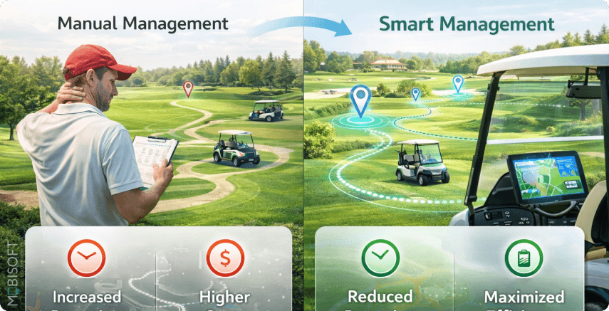 Smart Operations Enabled by Golf Cart Telematics Smart fleet management improving efficiency through data-driven golf cart usage tracking