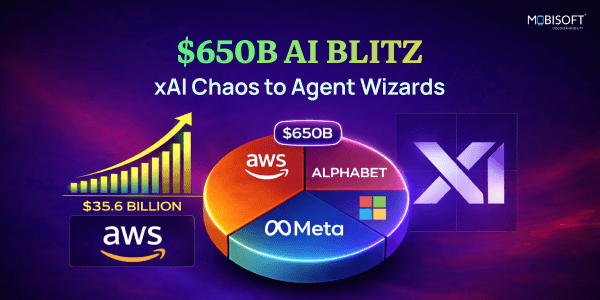AI News banner showing $650B AI investment surge, xAI controversy, and AI agent innovations like Opus 4.6