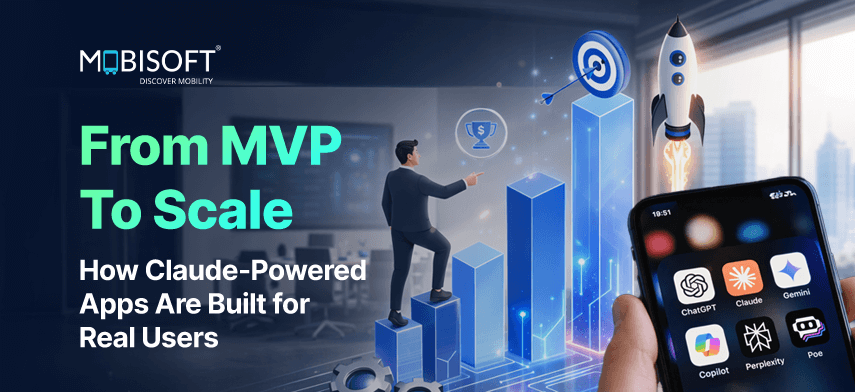 Generative AI app development process from MVP to scalable AI-powered applications for real users