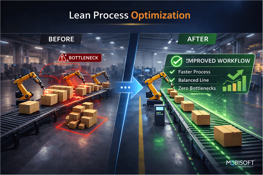 Lean manufacturing optimization integrated with industrial automation solutions