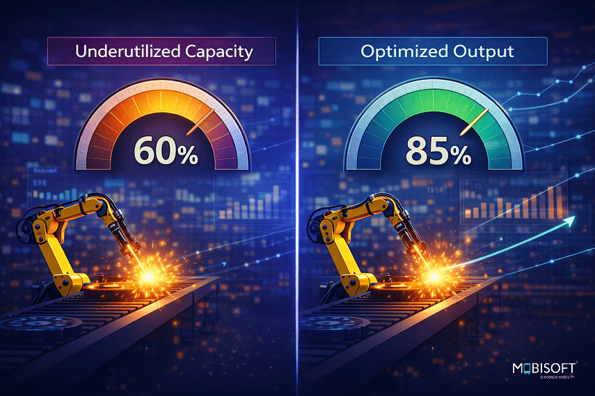  Manufacturing facility identifying hidden capacity in manufacturing through smart solutions